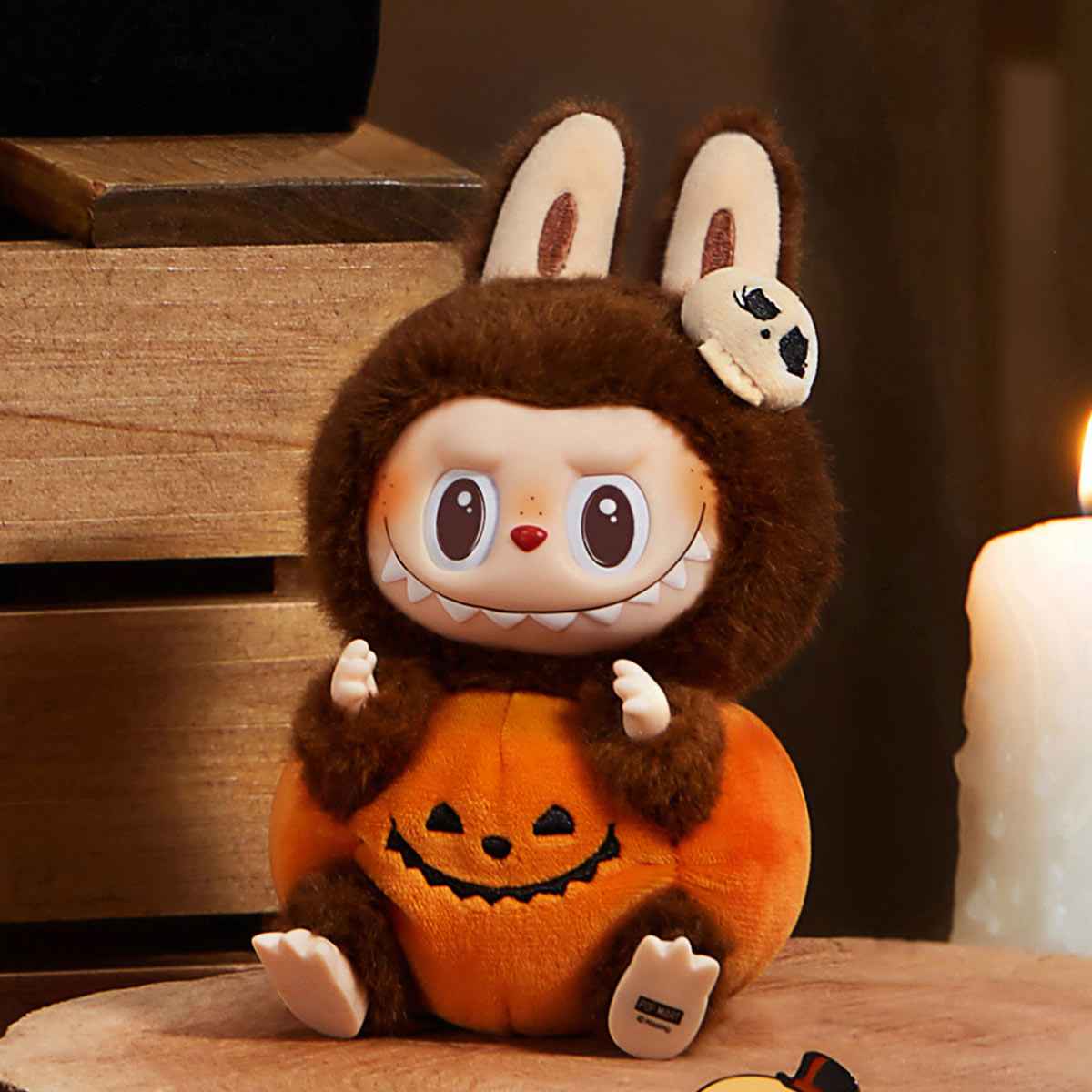 Happy Halloween Party Series-Sitting Pumpkin Vinyl Plush Pendant