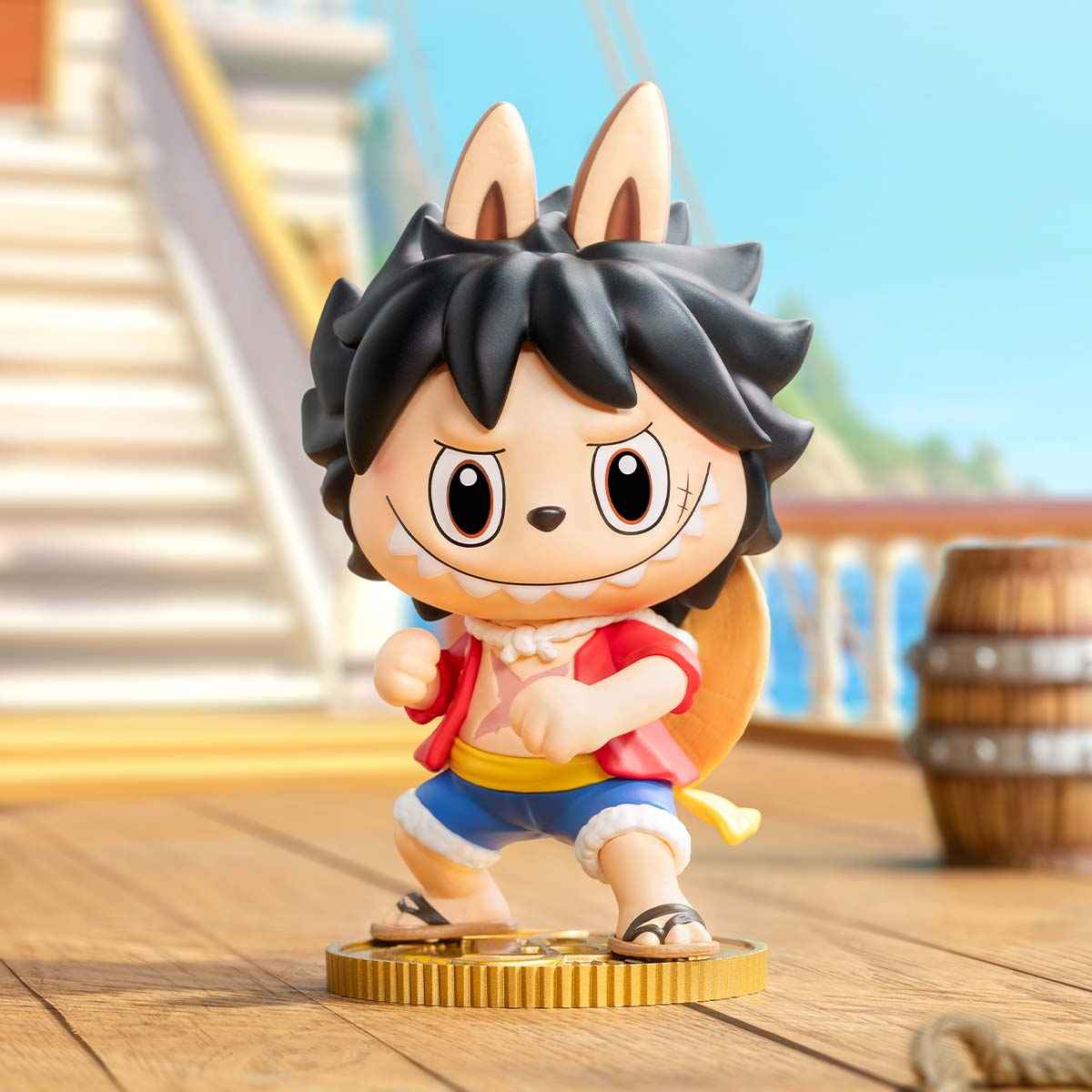 Labubu × One Piece – Monkey D. Luffy Figurine